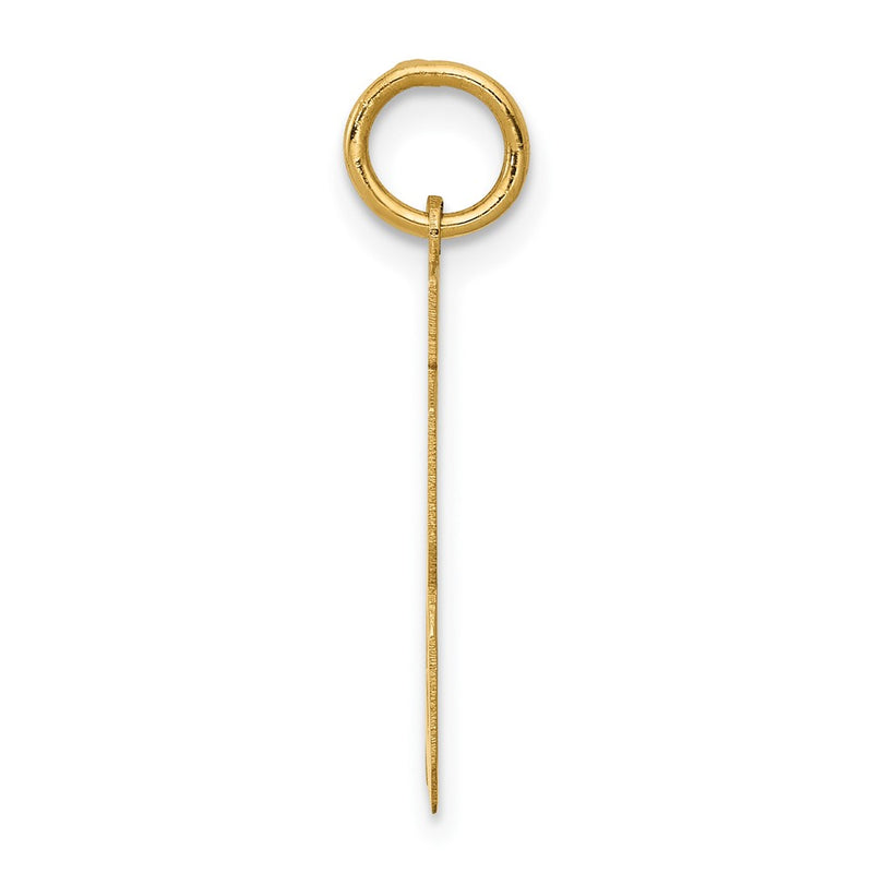 14K Yellow Gold Medium Polished Number 13 Charm