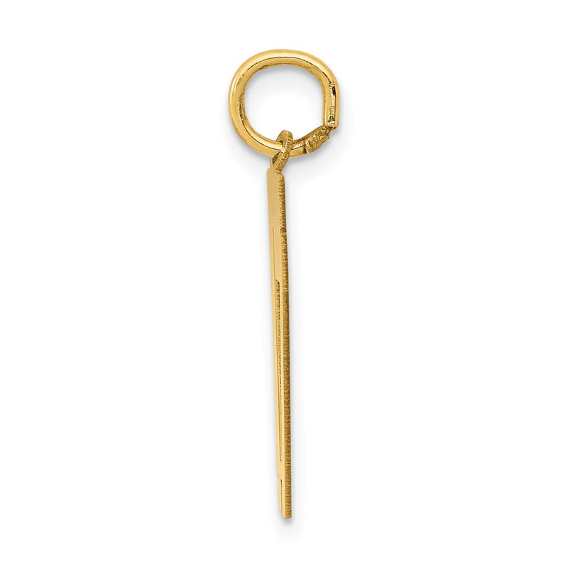 14k Yellow Gold 14k Medium Polished Number 17 Charm