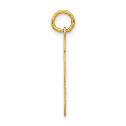 14K Yellow Gold Medium Polished Number 18 Charm