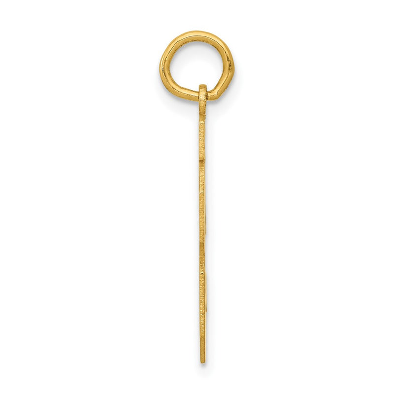14K Yellow Gold Medium Polished Number 18 Charm