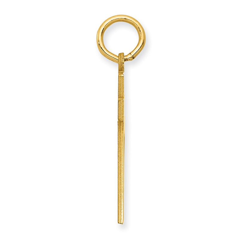 14K Yellow Gold Medium Polished Number 72 Charm