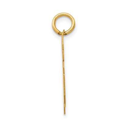 14K Yellow Gold Medium Polished Number 76 Charm