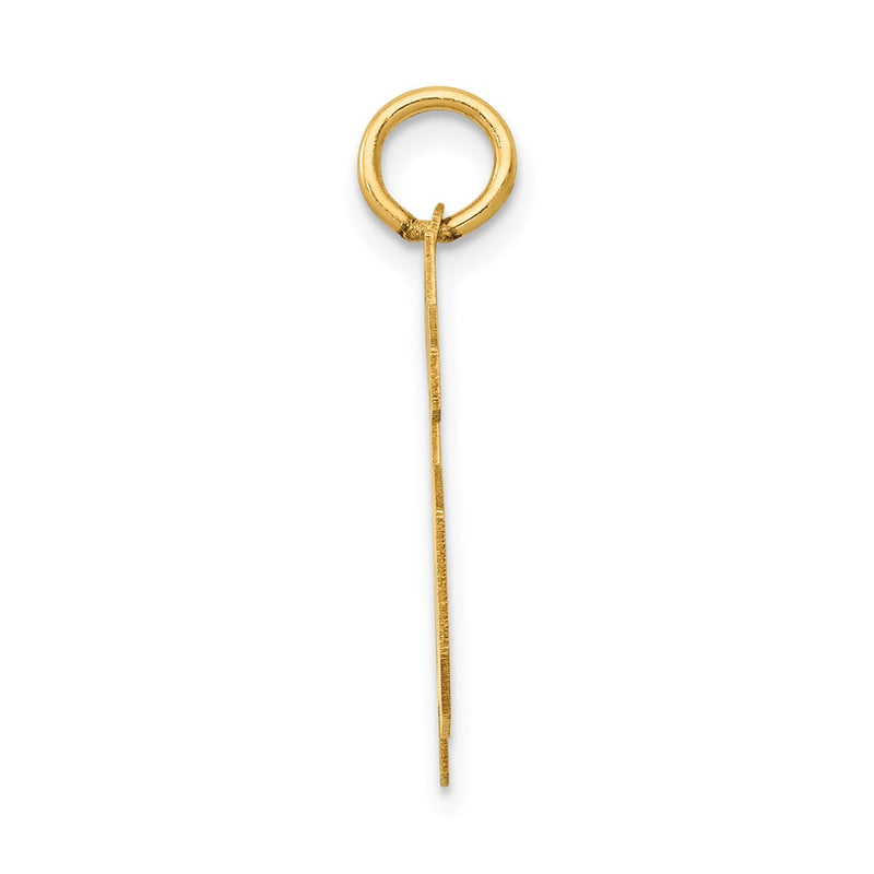 14K Yellow Gold Medium Polished Number 76 Charm