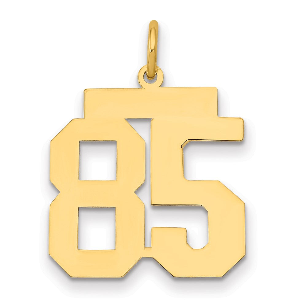 14K Yellow Gold Medium Polished Number 85 Charm