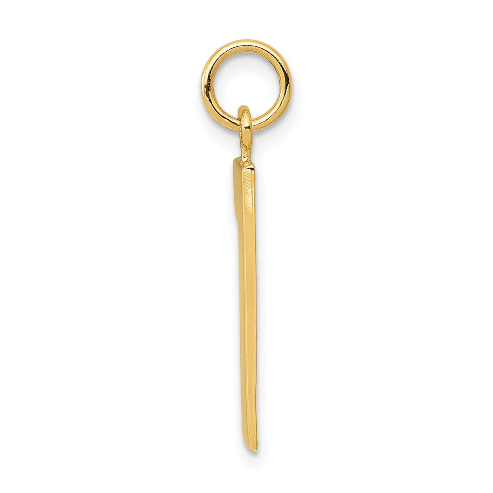14k Yellow Gold 14k  Large Polished Number 1 Charm