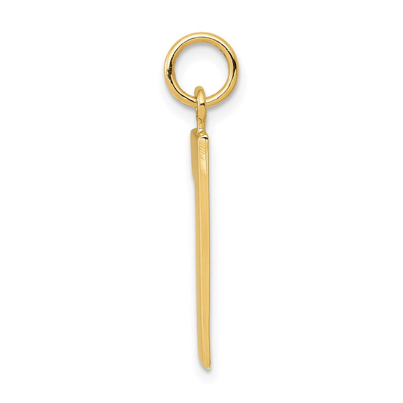 14k Yellow Gold 14k  Large Polished Number 1 Charm