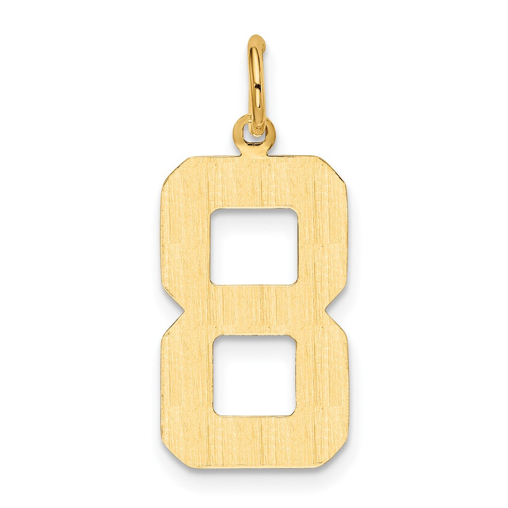 14k Yellow Gold  Large Polished Number 8 Charm
