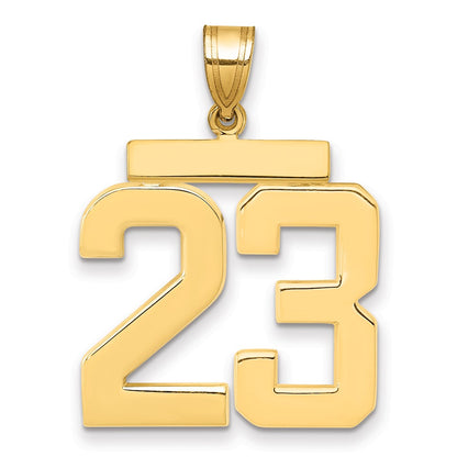14k Yellow Gold Large Polished Number 23 Charm