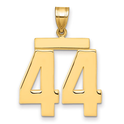 14k Yellow Gold Large Polished Number 44 Charm