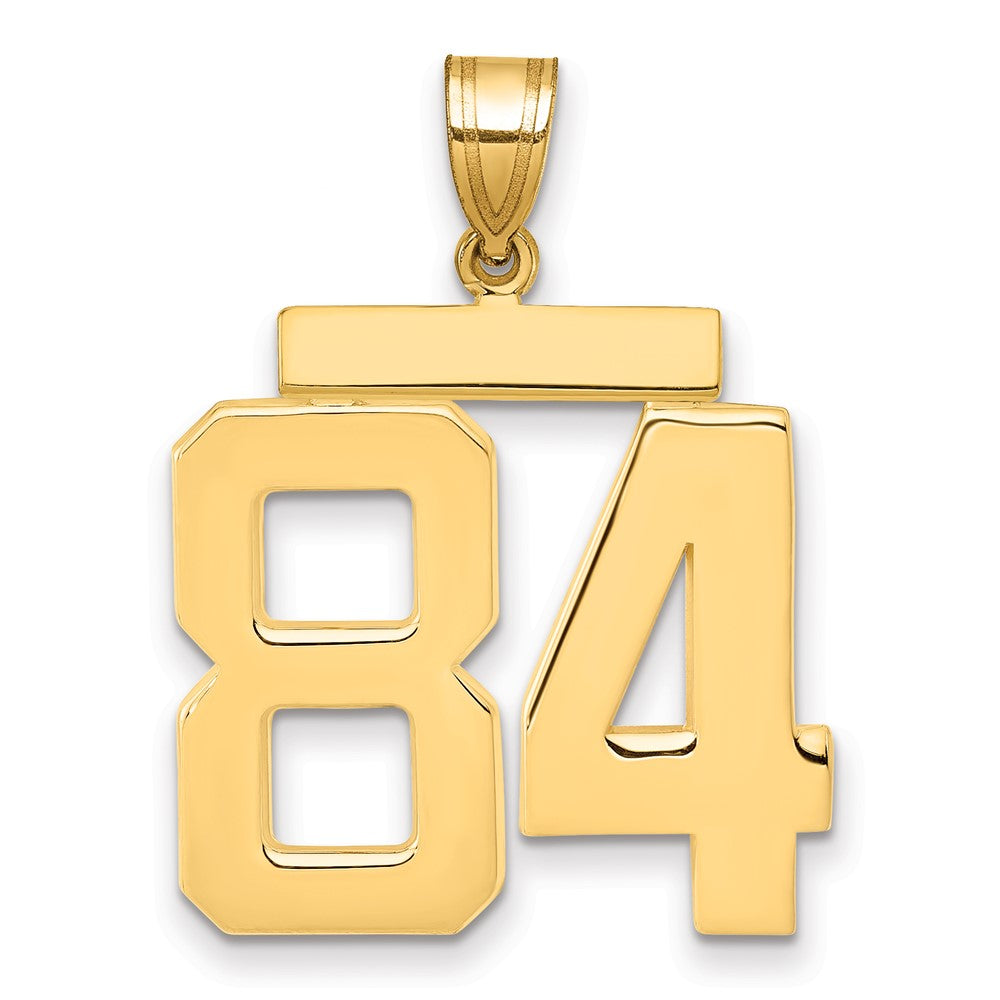 14k Yellow Gold Large Polished Number 84 Charm