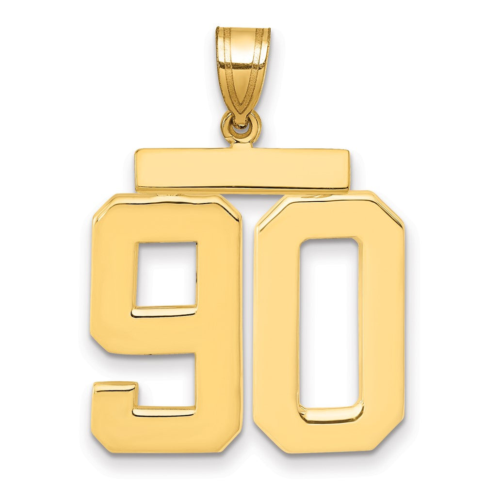 14k Yellow Gold Large Polished Number 90 Charm