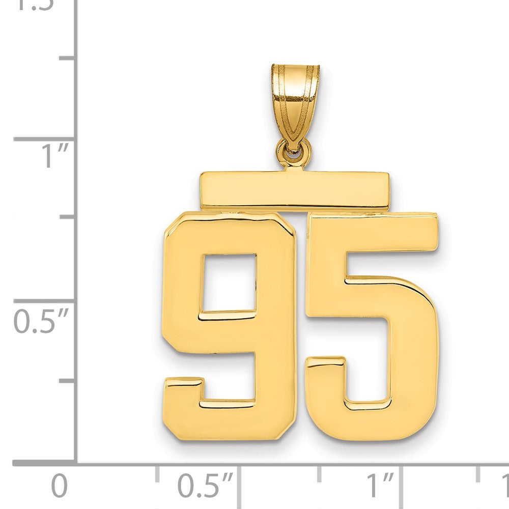 14k Yellow Gold Large Polished Number 95 Charm