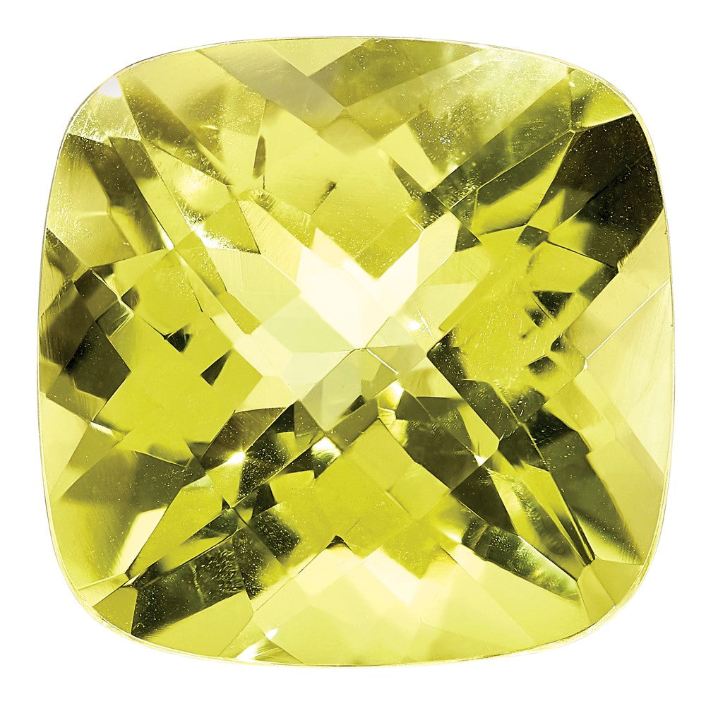Gemstone Lemon Quartz Aa Quality 8mm Antique Cushion Checkerboard