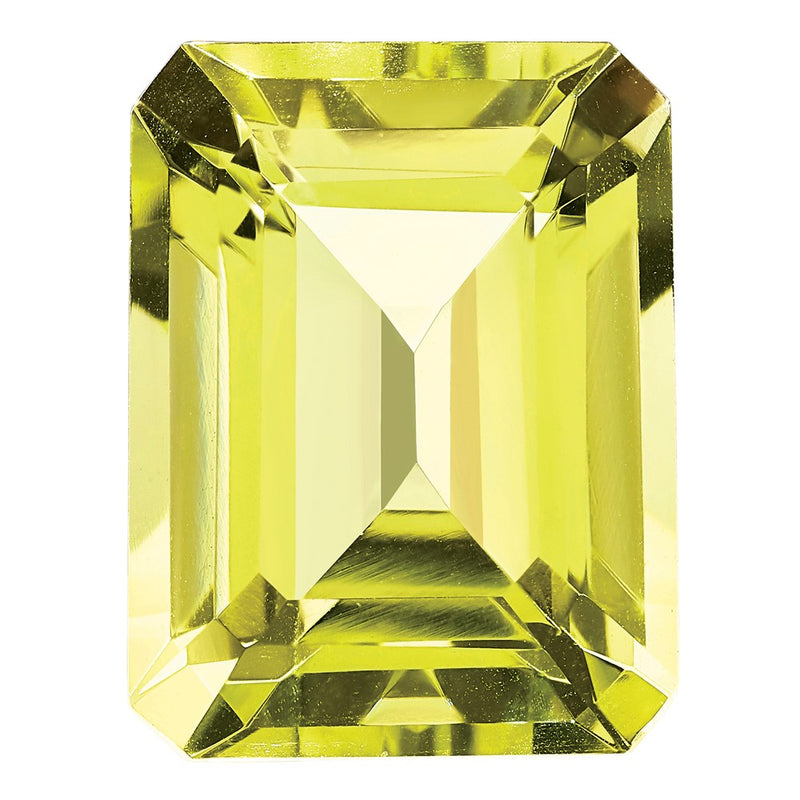 Gemstone Lemon Quartz Aa Quality 9X7mm Emerald Cut