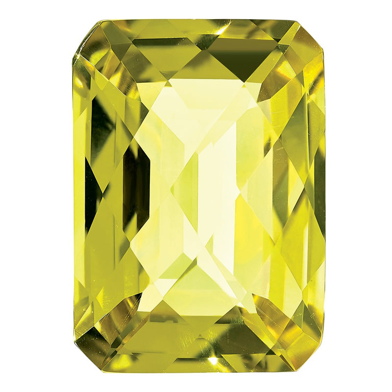 Gemstone Lemon Quartz Aa Quality 11X9mm Emerald Checkerboard Cut