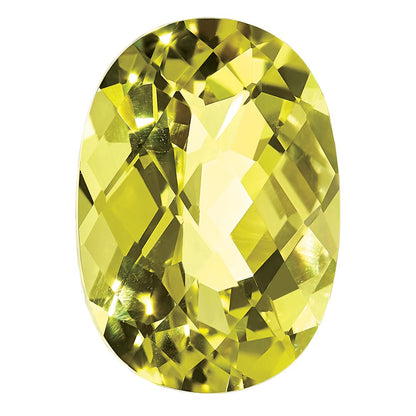 Gemstone Lemon Quartz Aa Quality 10X8mm Oval Checkerboard