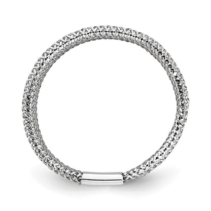 14K Yellow & Rhodium White Plating Stretch Ring
