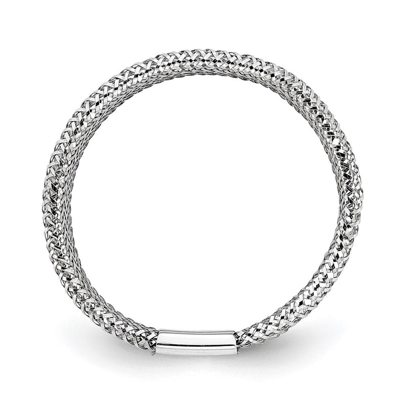 14K Yellow & Rhodium White Plating Stretch Ring