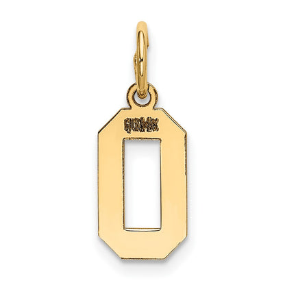 14k Yellow Gold 14k Small Polished Number 0 Charm