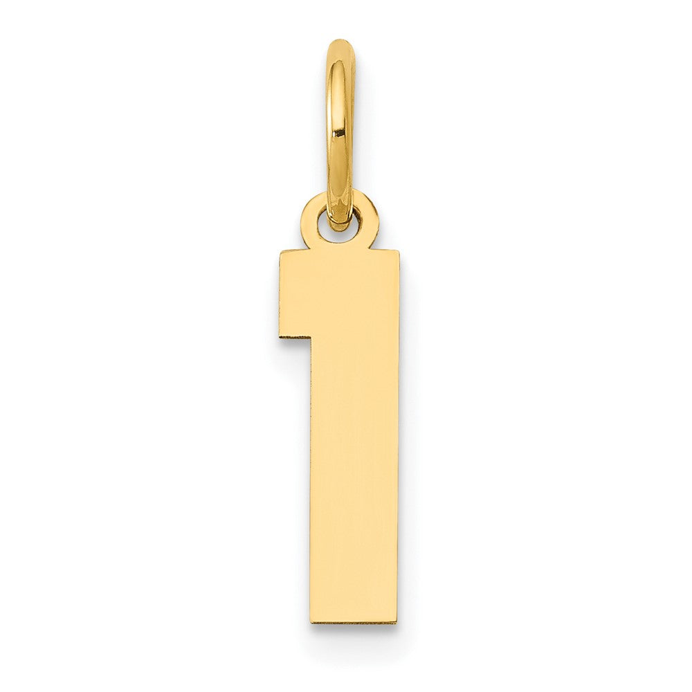 14k Yellow Gold 14k Small Polished Number 1 Charm