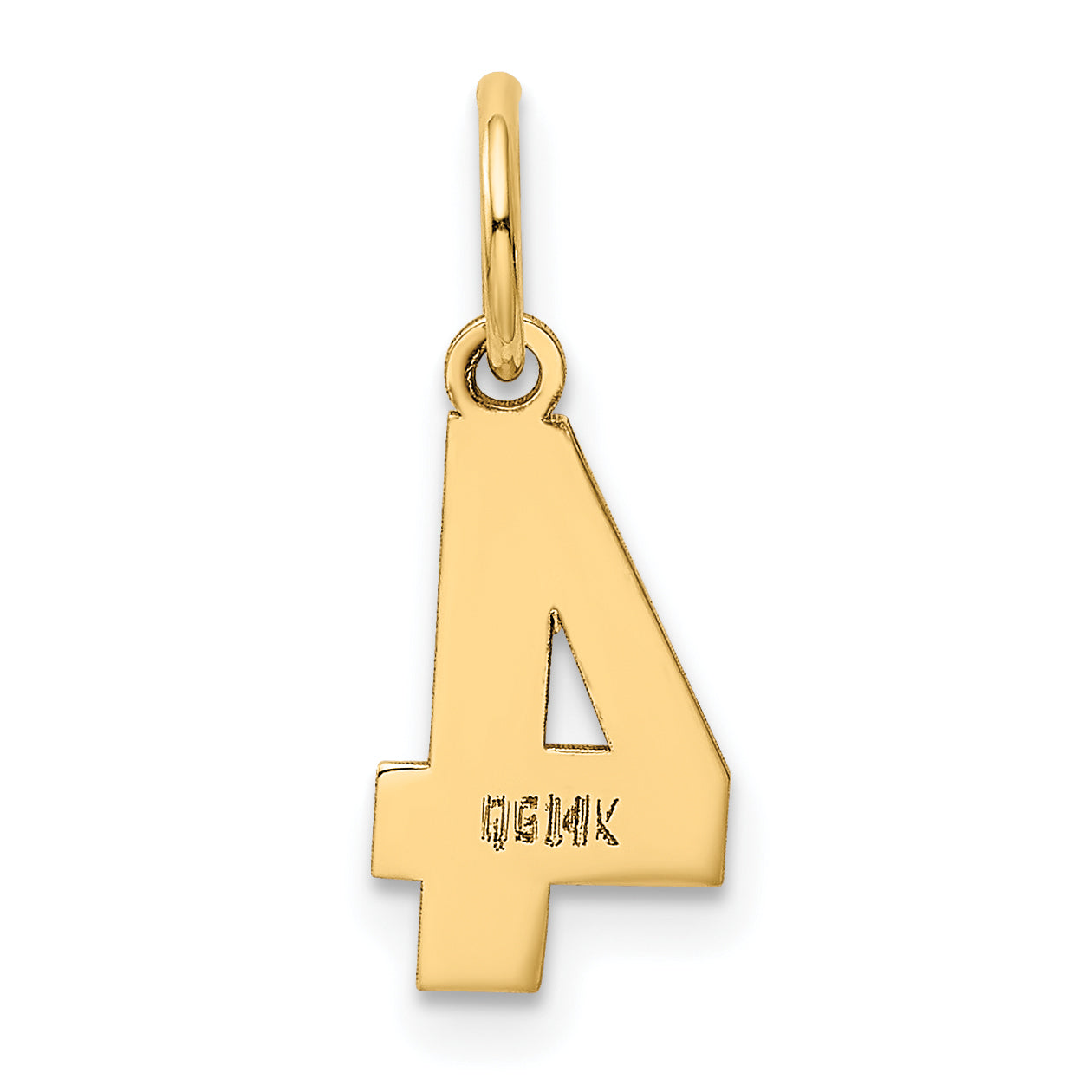 14k Yellow Gold 14k Small Polished Number 4 Charm