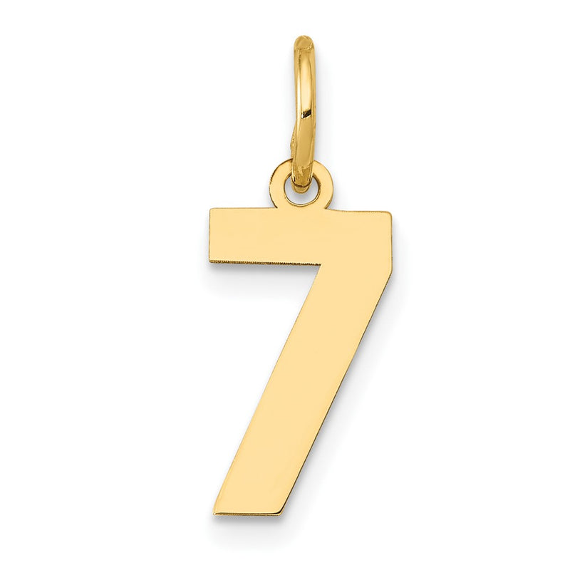 14k Yellow Gold 14k Small Polished Number 7 Charm