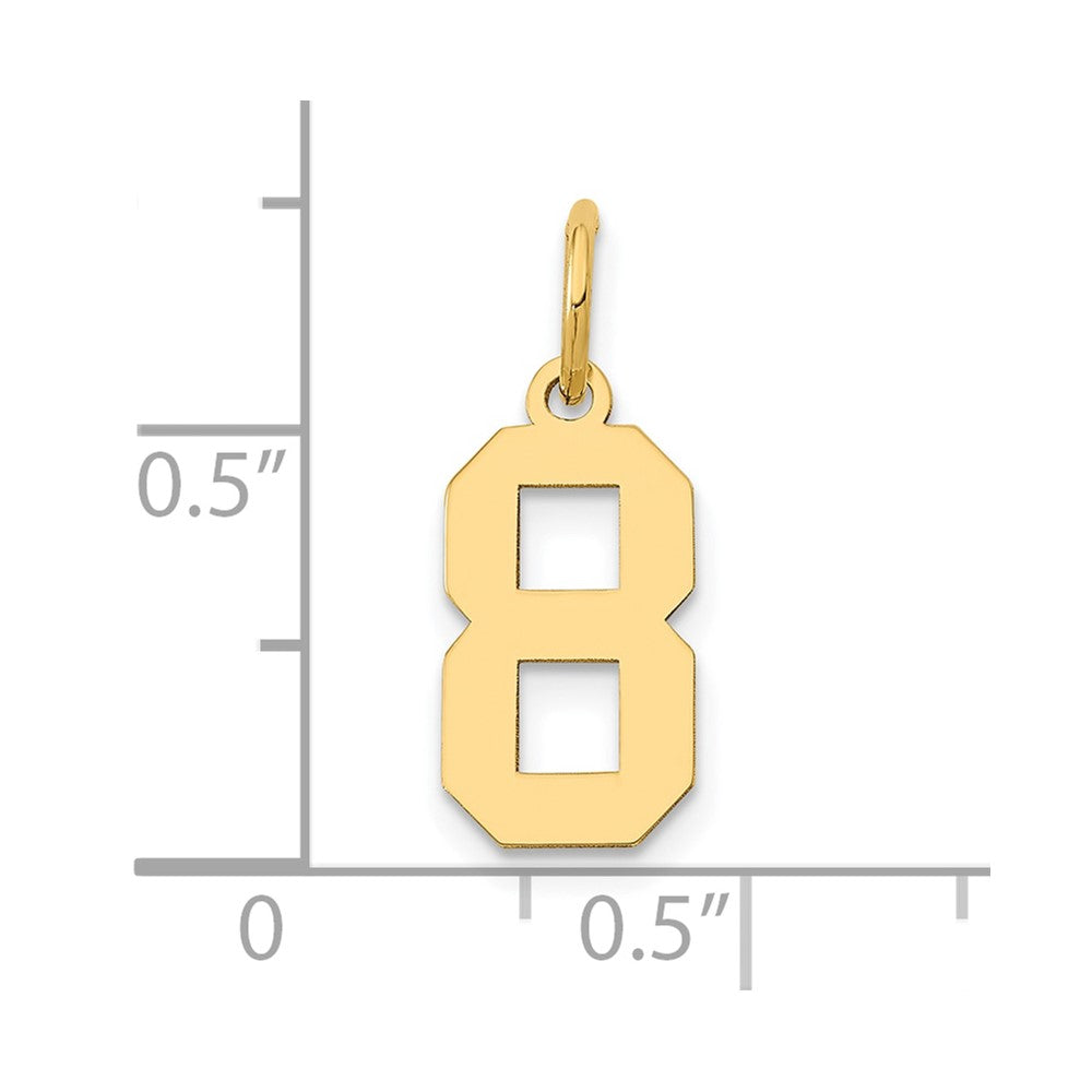 14k Yellow Gold 14k Small Polished Number 8 Charm