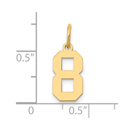 14k Yellow Gold 14k Small Polished Number 8 Charm
