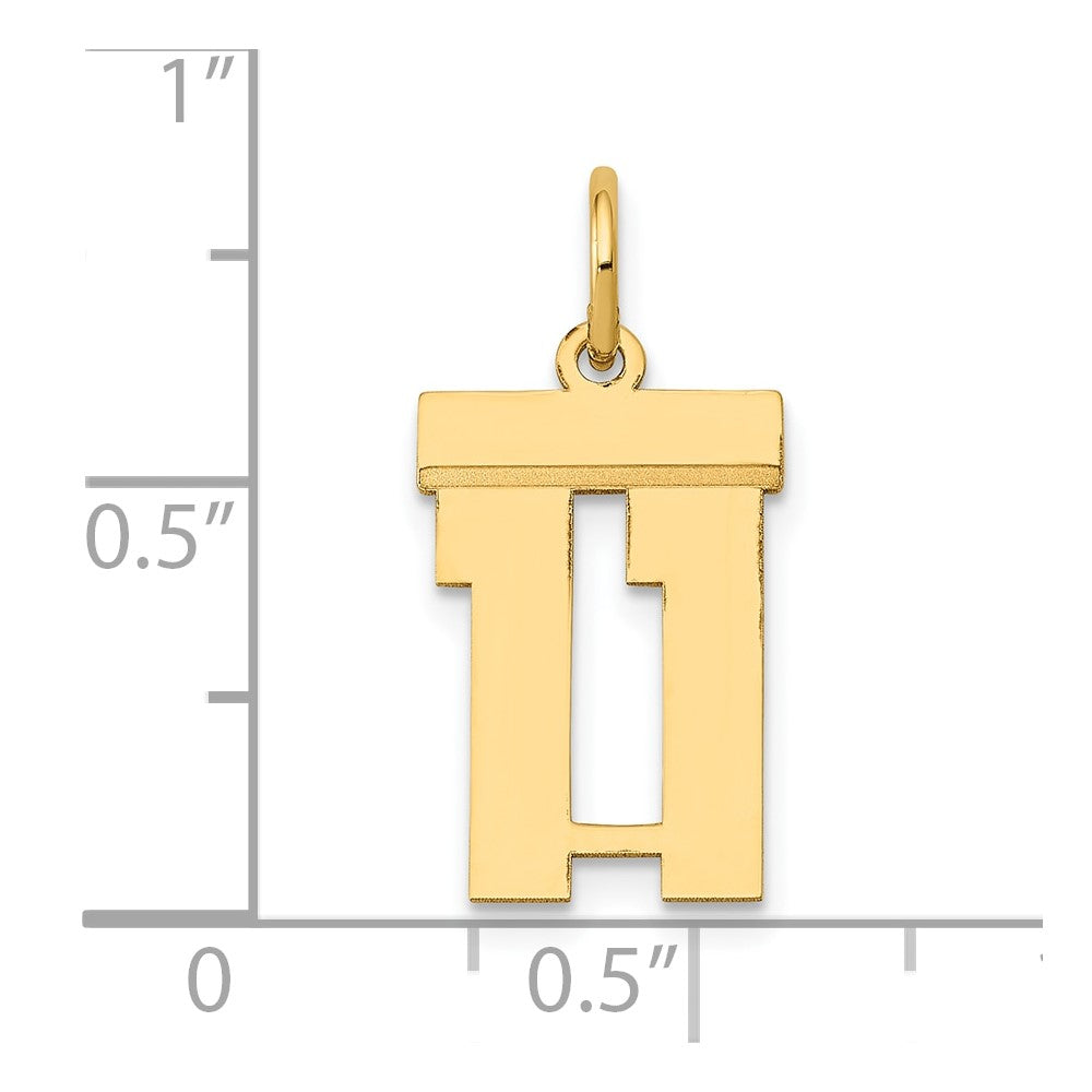14k Yellow Gold 14k Small Polished Number 11 Charm