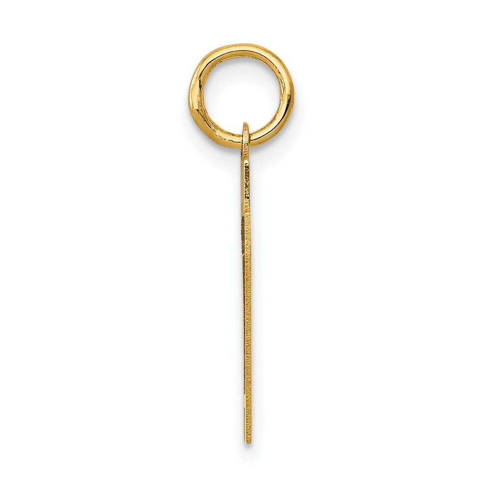 14K Yellow Gold Small Polished Number 77 Charm