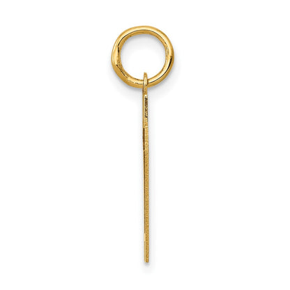 14K Yellow Gold Small Polished Number 77 Charm
