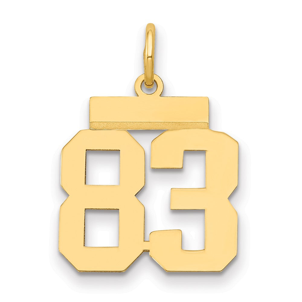 14k Yellow Gold Small Polished Number 83 Charm
