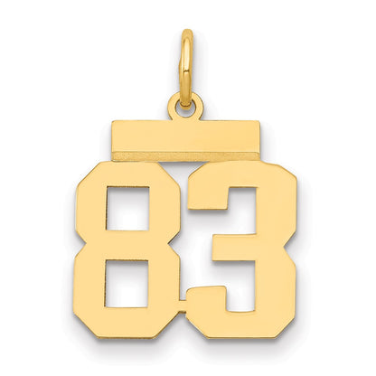 14k Yellow Gold Small Polished Number 83 Charm