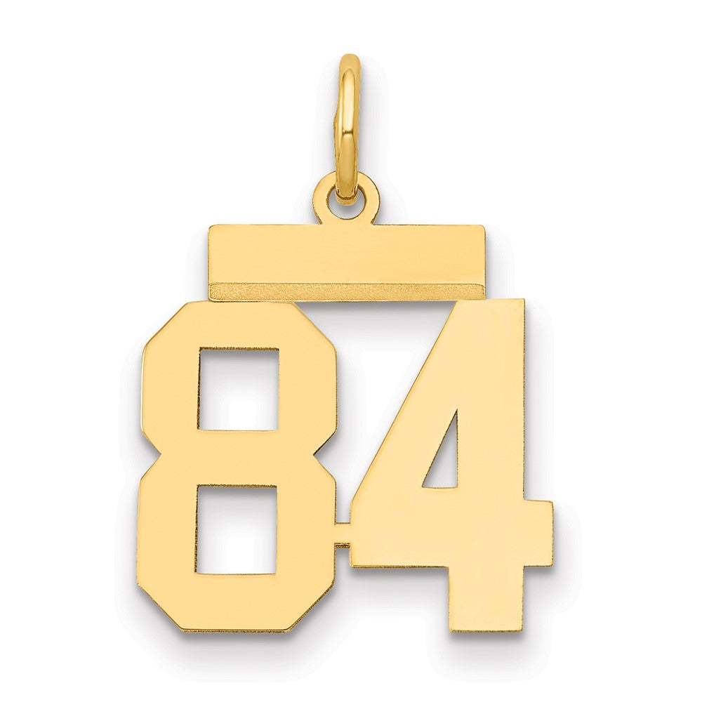 14k Yellow Gold Small Polished Number 84 Charm