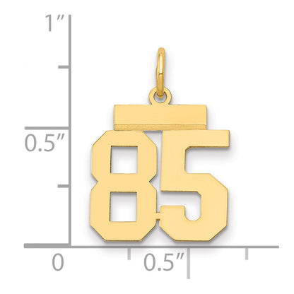 14k Yellow Gold Small Polished Number 85 Charm