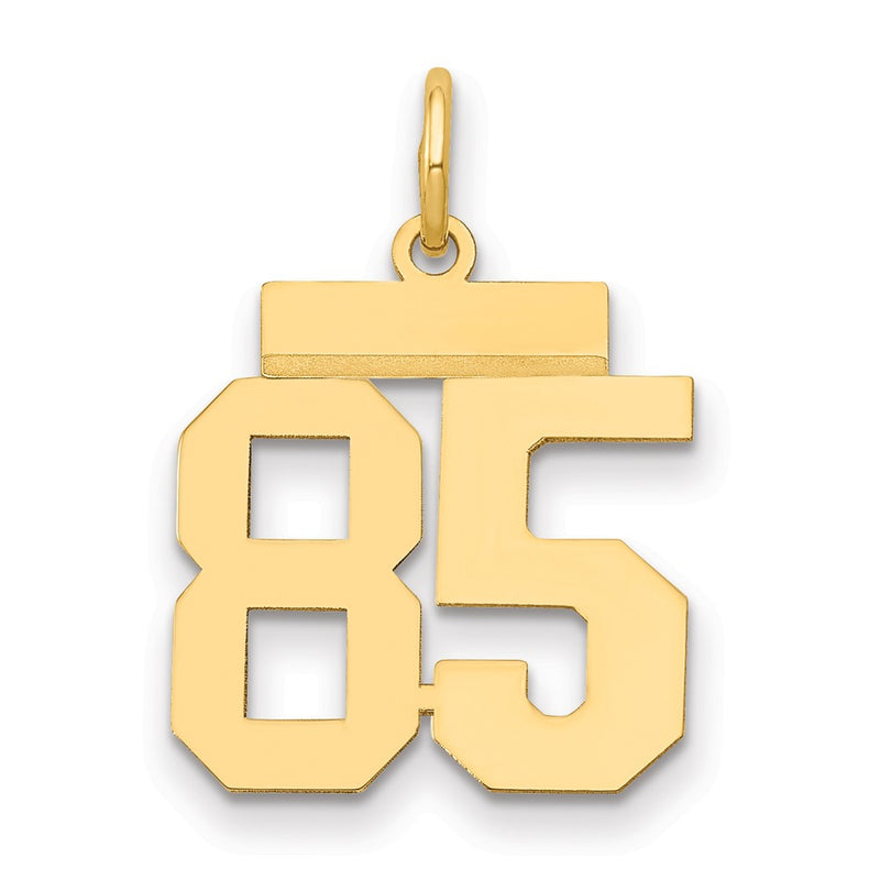 14k Yellow Gold Small Polished Number 85 Charm