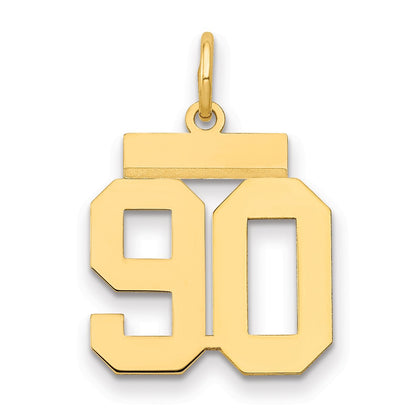 14k Yellow Gold Small Polished Number 90 Charm
