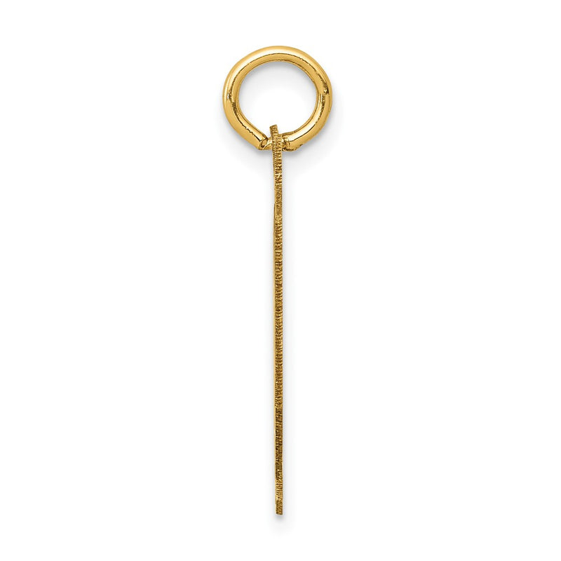 14K Yellow Gold Medium Satin Number 40 Charm