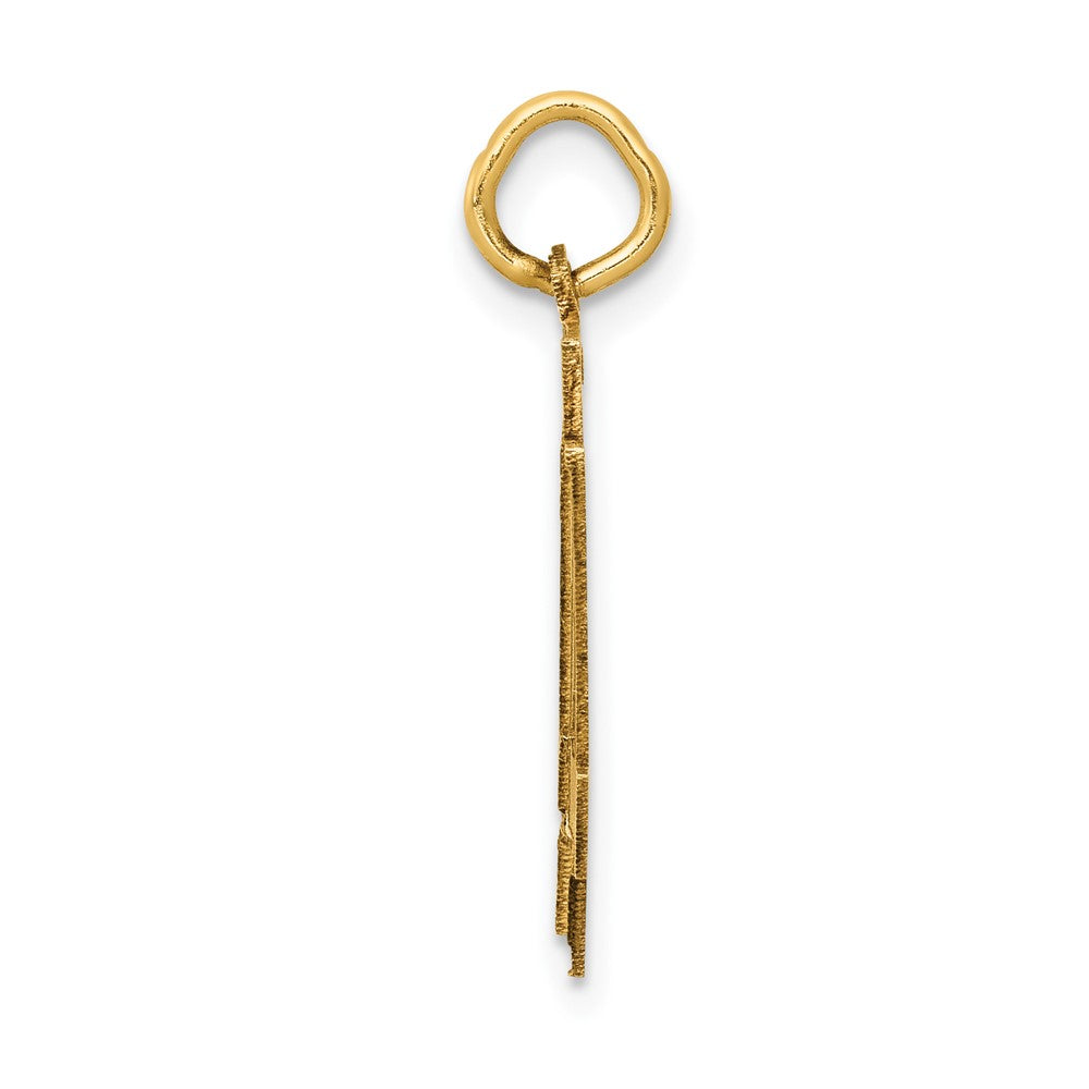 14k Yellow Gold 14k Medium Satin Number 44 Charm