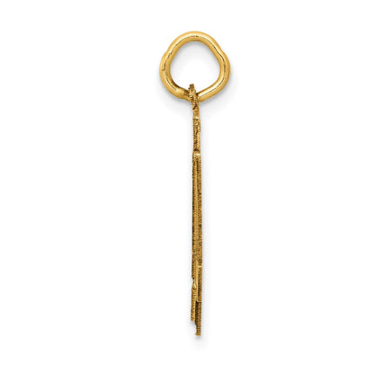 14k Yellow Gold 14k Medium Satin Number 44 Charm