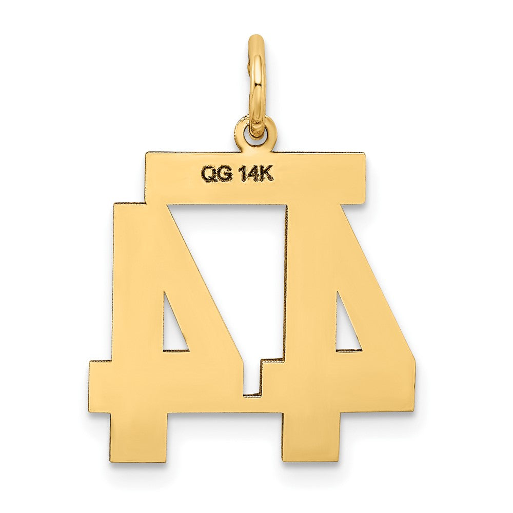 14k Yellow Gold 14k Medium Satin Number 44 Charm