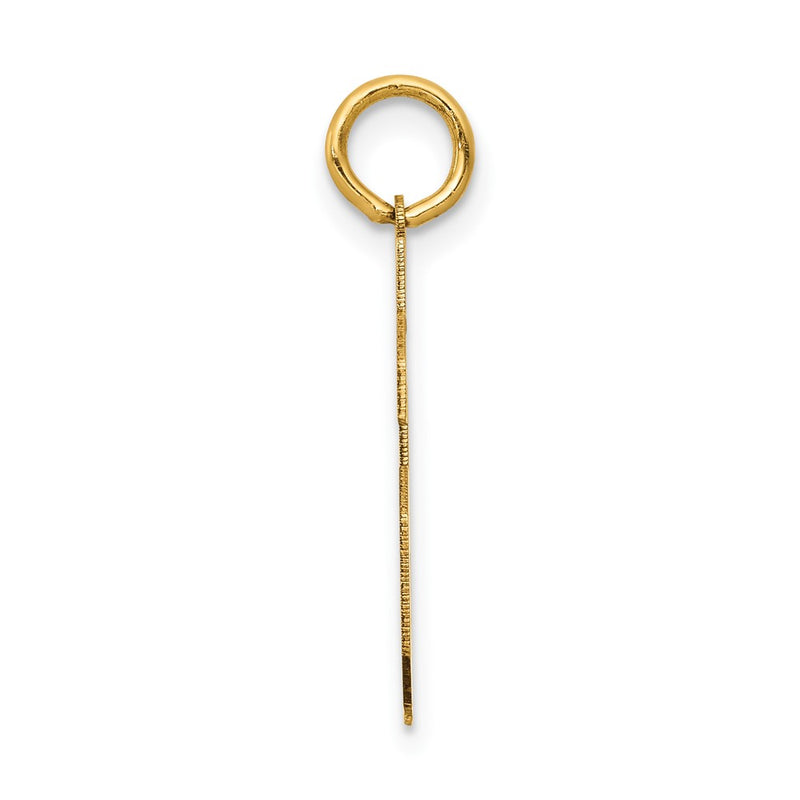 14k Yellow Gold 14k Medium Satin Number 46 Charm