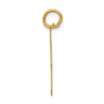 14K Yellow Gold Medium Satin Number 63 Charm