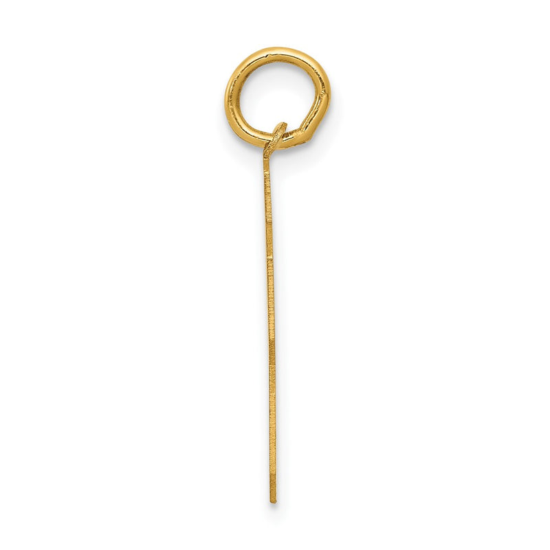 14K Yellow Gold Medium Satin Number 63 Charm