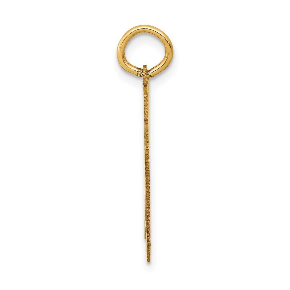 14K Yellow Gold Medium Satin Number 70 Charm