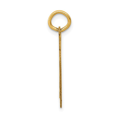14K Yellow Gold Medium Satin Number 70 Charm