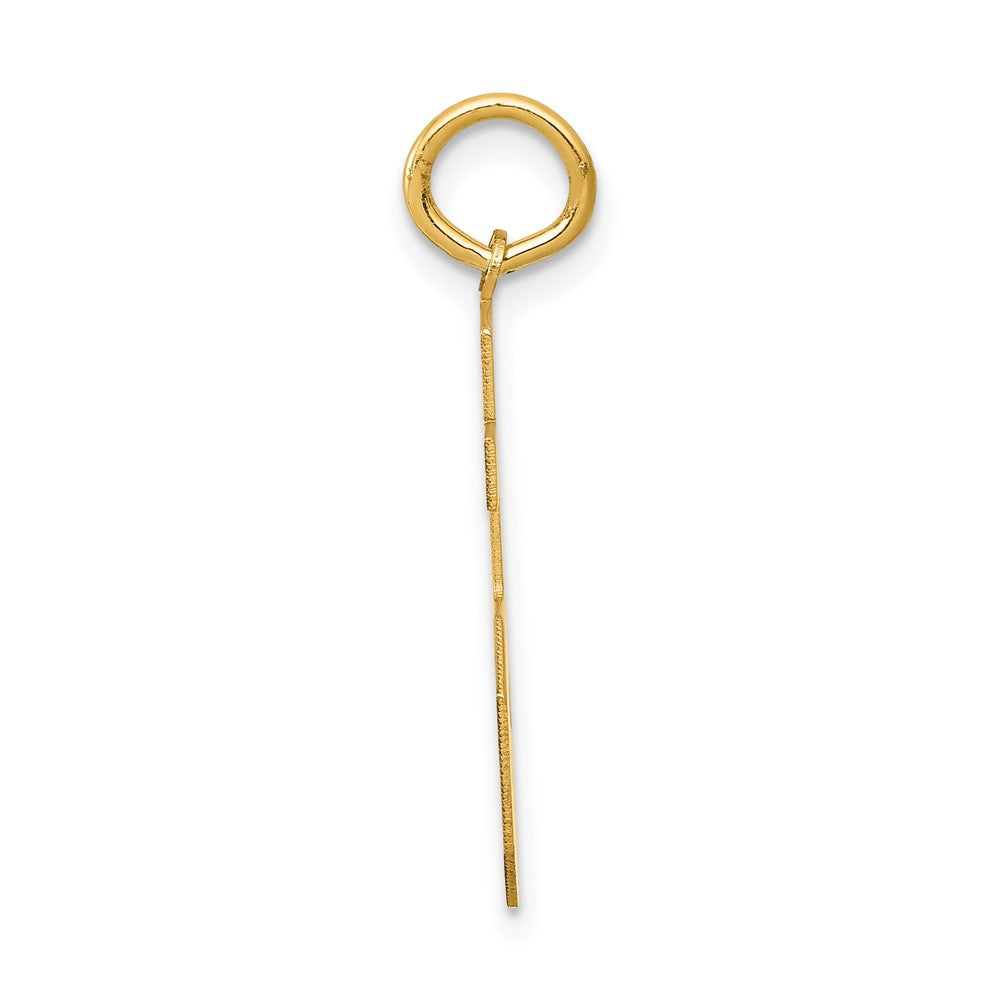 14k Yellow Gold 14k Medium Satin Number 75 Charm