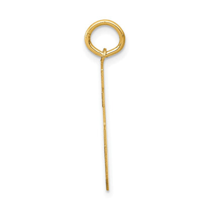 14k Yellow Gold 14k Medium Satin Number 75 Charm