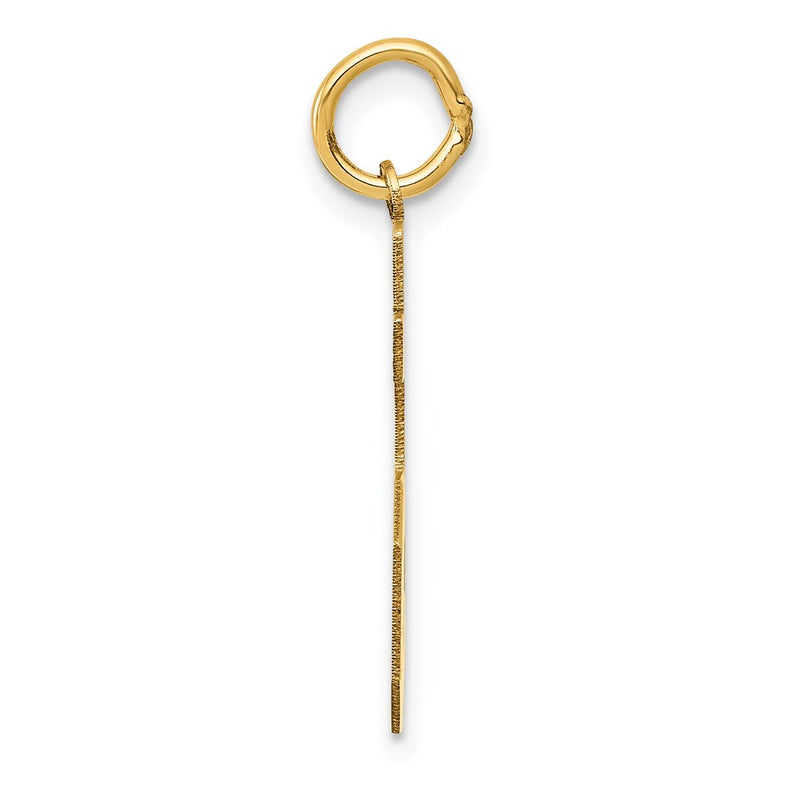 14K Yellow Gold Medium Satin Number 85 Charm