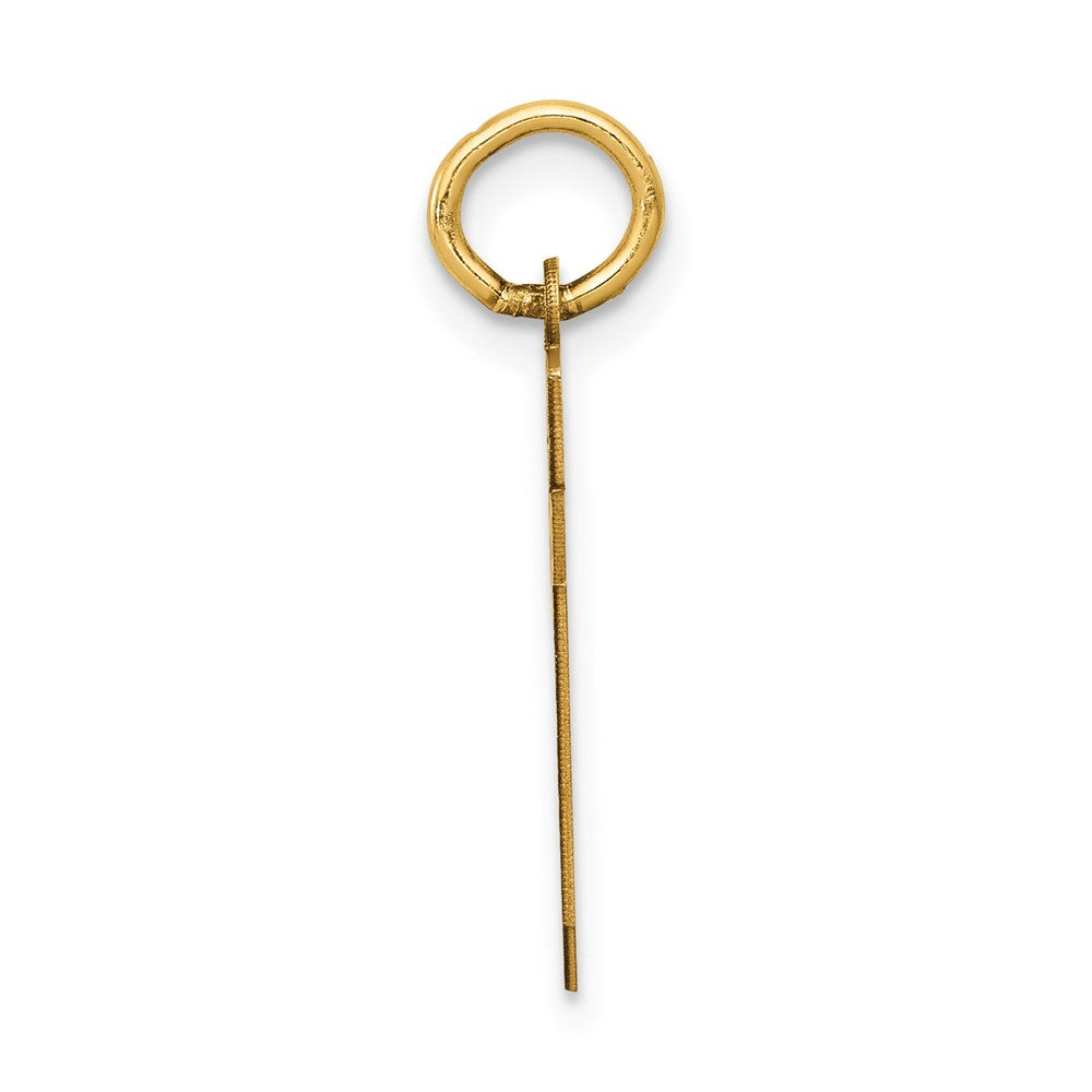 14K Yellow Gold Small Satin Number 00 Charm